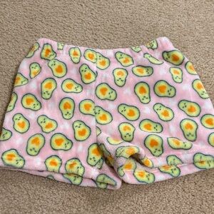 Kids Avocado Print Fleece Shorts